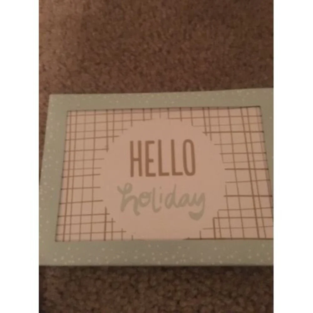9 Pc Cake Banner Toppers with Bonus 8 Count Hello Holiday Note Cards